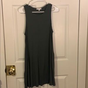 Green Flowy Tshirt dress with pockets